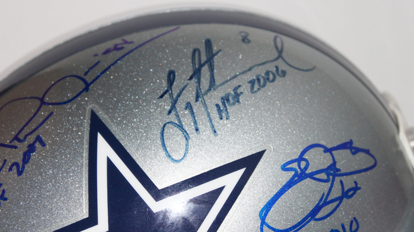 Troy Aikman, Michael Irvin and Emmitt Smith "Triplets" Signed Dallas Cowboys Full Size Replica Helmet w/ Inscription