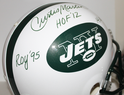 Curtis Martin New York Jets TB Full Size Proline Helmet with Inscriptions - JSA
