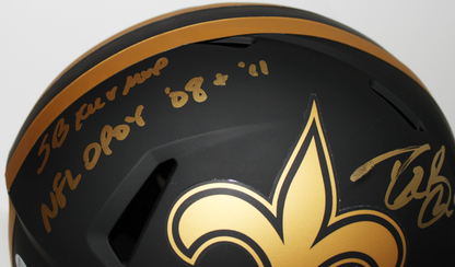 Drew Brees New Orleans Saints Signed Authentic Full Size Eclipse Helmet with Inscriptions