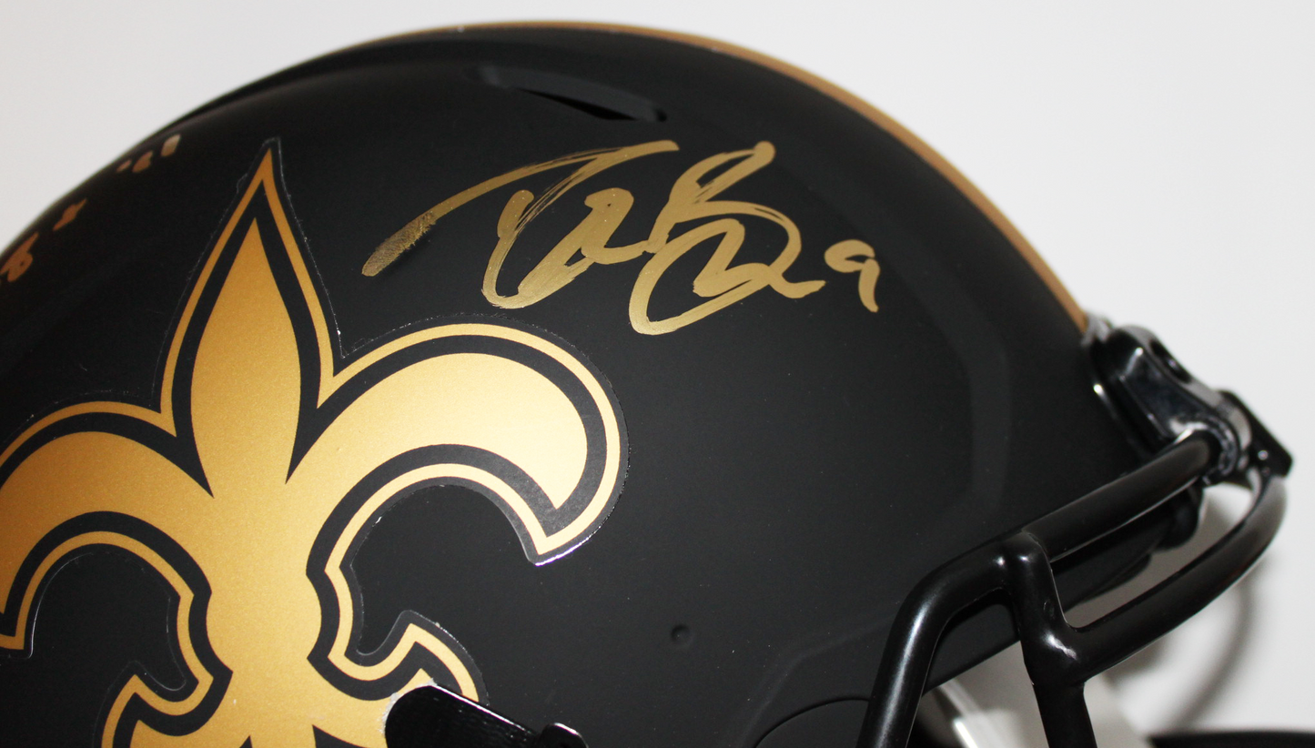Drew Brees New Orleans Saints Signed Authentic Full Size Eclipse Helmet with Inscriptions