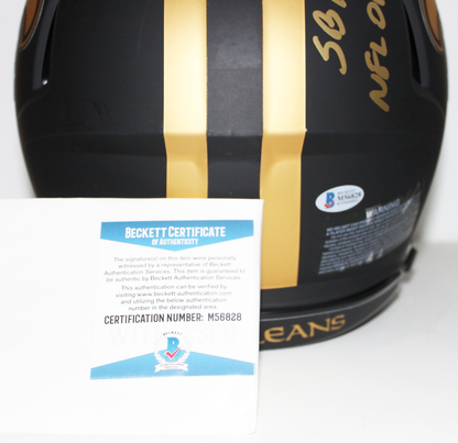 Drew Brees New Orleans Saints Signed Authentic Full Size Eclipse Helmet with Inscriptions