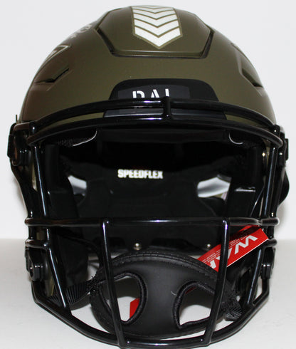 Emmitt Smith Signed Dallas Cowboys Full Size Authentic Speed Flex Salute to Service NFL Helmet