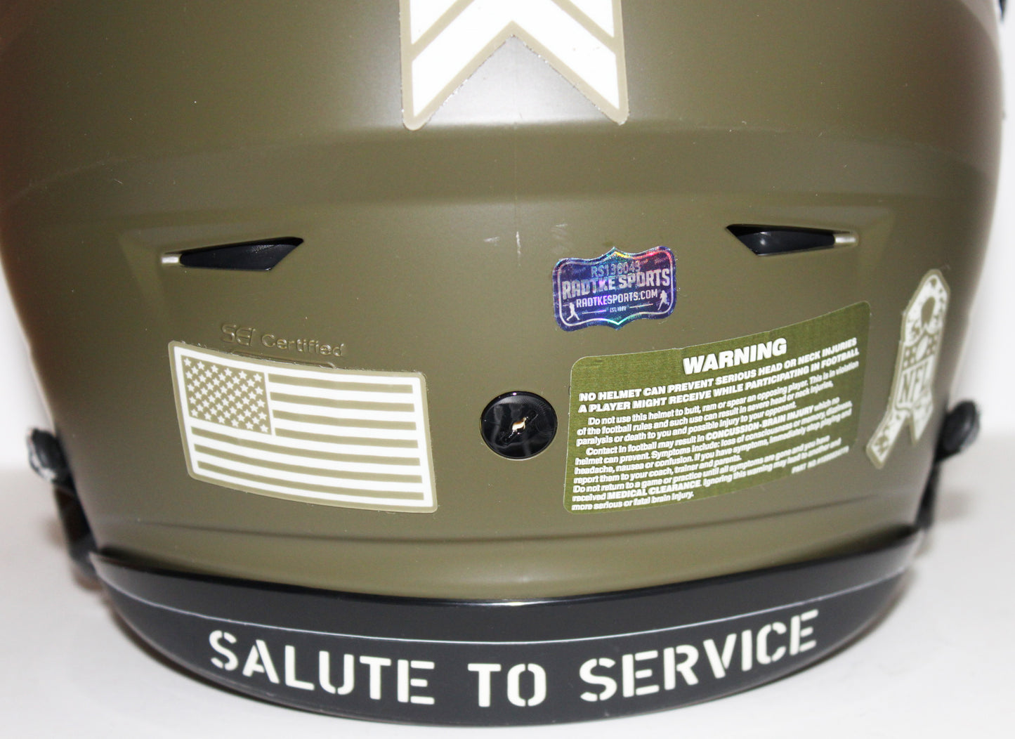 Emmitt Smith Signed Dallas Cowboys Full Size Authentic Speed Flex Salute to Service NFL Helmet