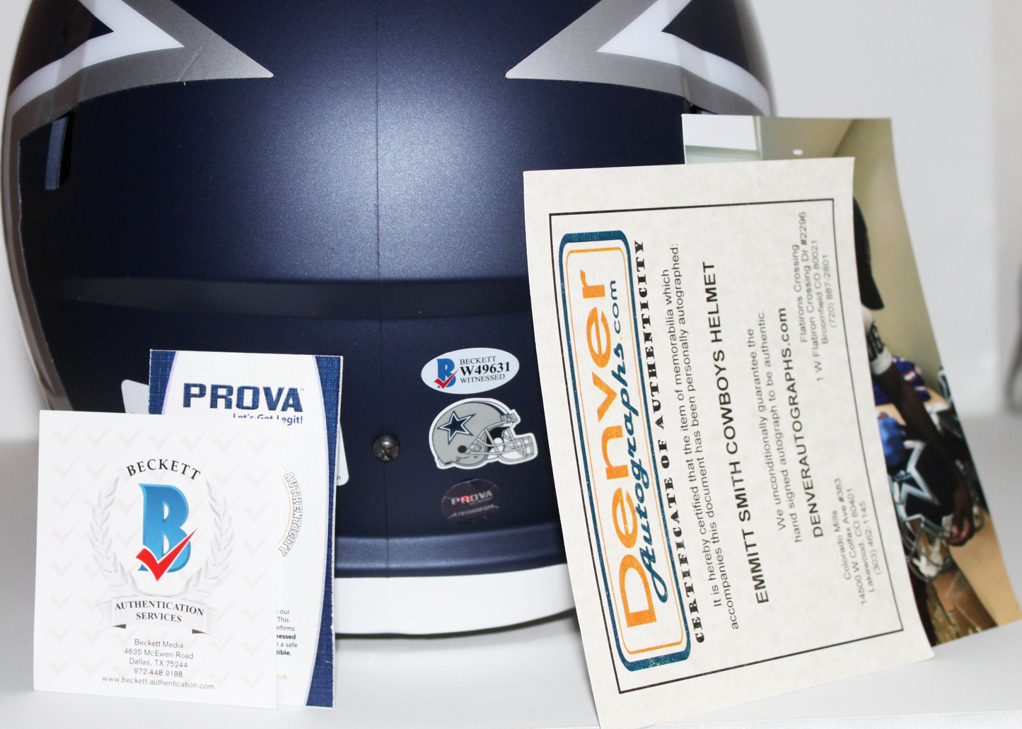 Emmitt Smith Dallas Cowboys Signed Full Size Replica AMP Helmet