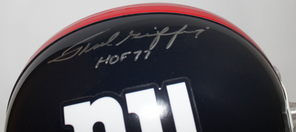 Frank Gifford New York Giants Riddell Full Size Replica Helmet with Inscription - JSA