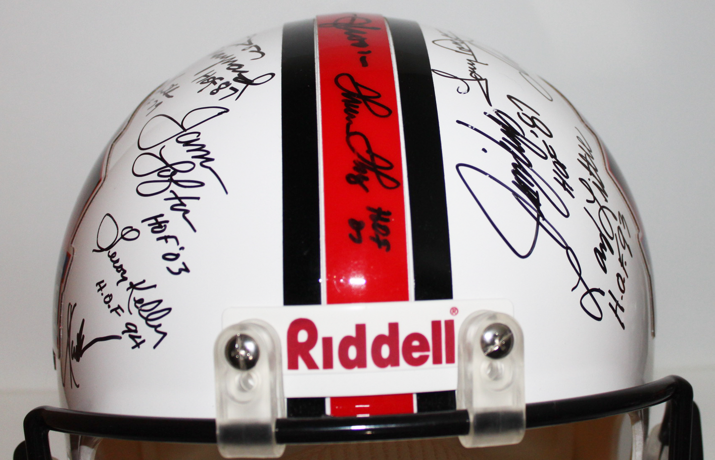 Hall of Fame Full Size Helmet Signed by 35, Jim Brown, Joe Montana, Dan Marino