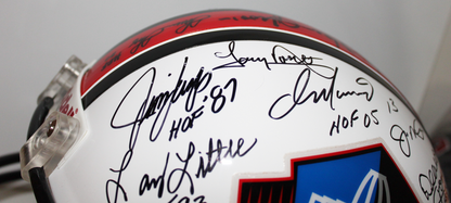 Hall of Fame Full Size Helmet Signed by 35, Jim Brown, Joe Montana, Dan Marino