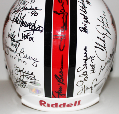Hall of Fame Full Size Helmet Signed by 35, Jim Brown, Joe Montana, Dan Marino