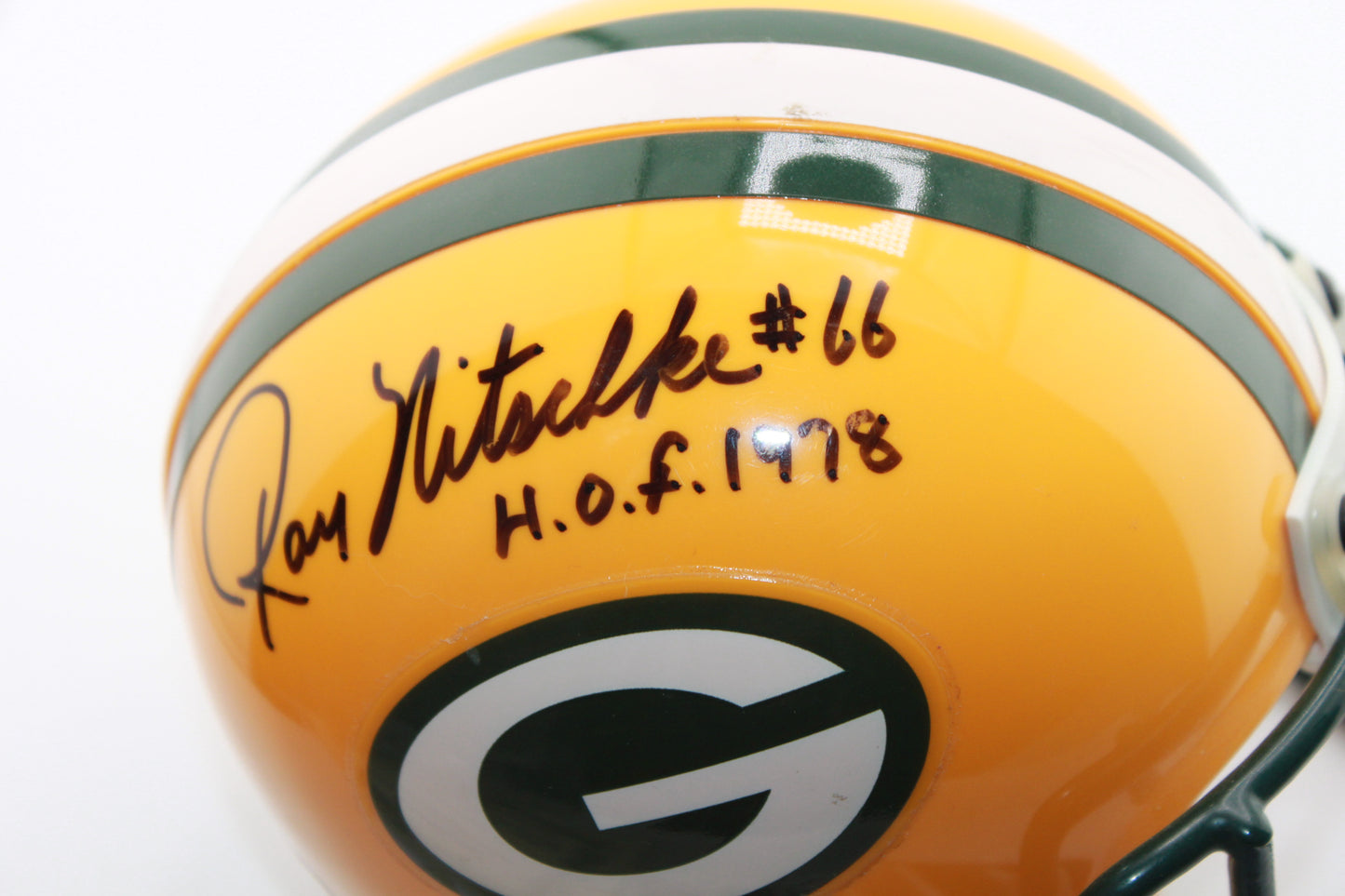Ray Nitschke Green Bay Packers Signed VSR4 Mini Helmet - JSA