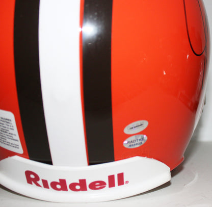 Jim Brown Cleveland Browns Signed Riddell Authentic Proline Helmet with Inscription