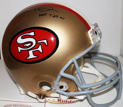 Joe Montana San Francisco 49ers Signed Authentic Full Size Proline Helmet with HOF Inscription LE