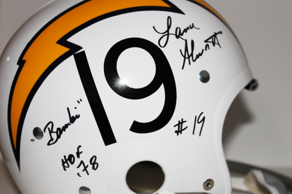 Lance Alworth Signed Throwback Suspension "TK" Helmet with 3 Inscriptions