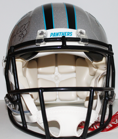 Luke Kuechly Carolina Panthers Signed Full Size Riddell Authentic Helmet