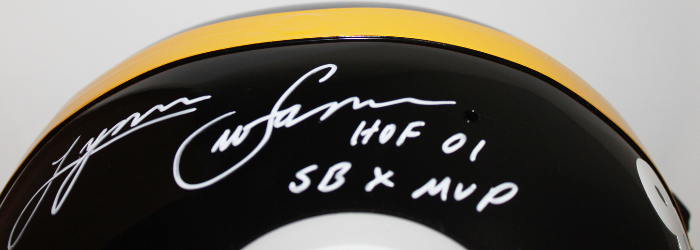 Lynn Swann Pittsburgh Steelers Signed "TK" Suspension Helmet with Inscriptions - JSA