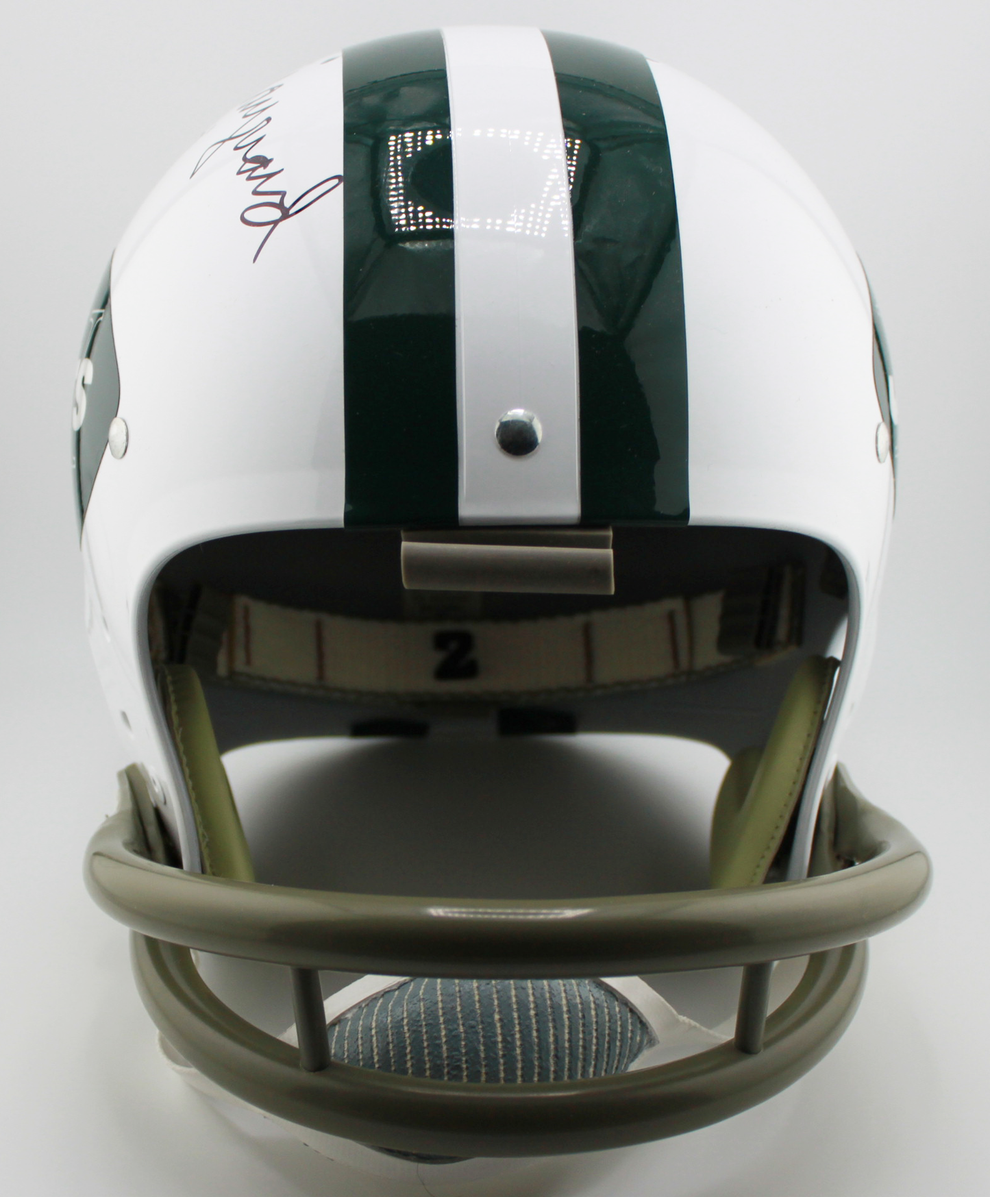 Don Maynard New York Jets Signed TK Suspension Full-Sized Helmet with and Inscription - TriStar