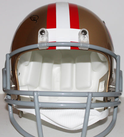 Joe Montana and Dwight Clark Signed 49ers Replica Helmet with "The Catch" Inscription