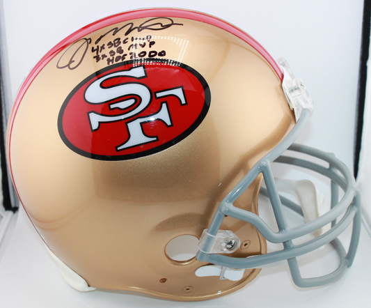 Joe Montana San Francisco 49ers Signed Authentic Proline Full Size Helmet with Inscription - Fanatics