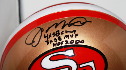 Joe Montana San Francisco 49ers Signed Authentic Proline Full Size Helmet with Inscription - Fanatics