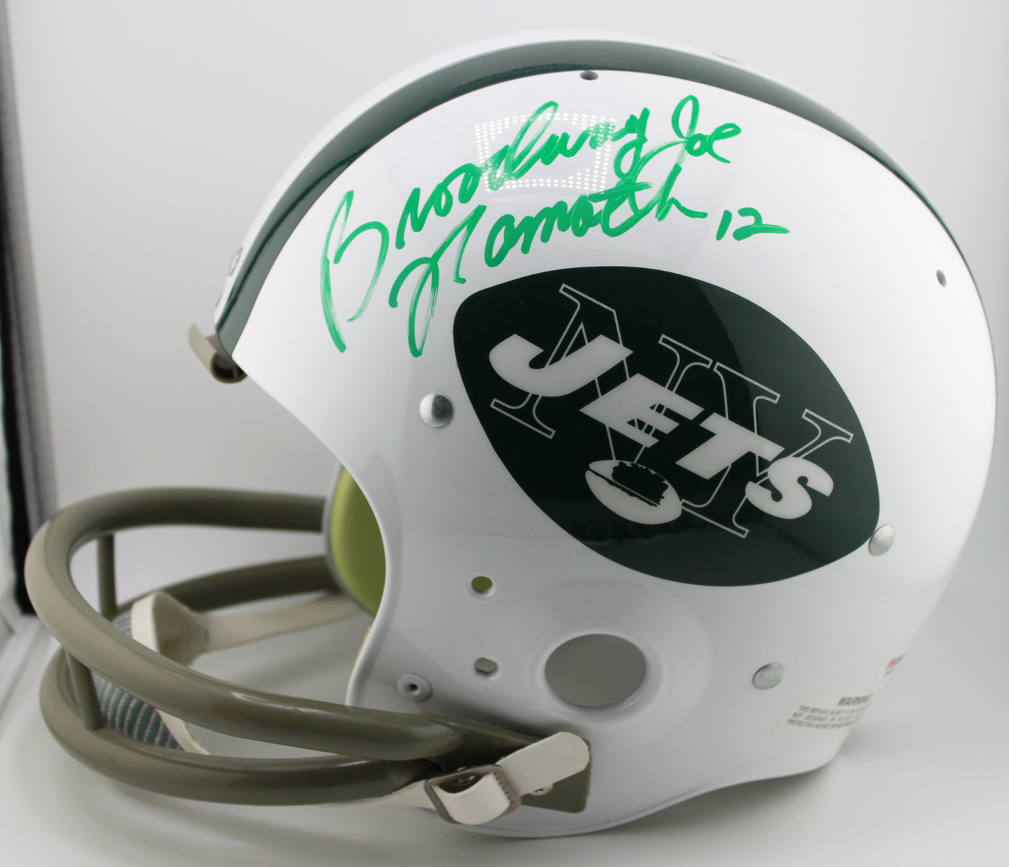 Joe Namath New York Jets Signed Kra-Lite Full-Sized Helmet with Inscription - PSA