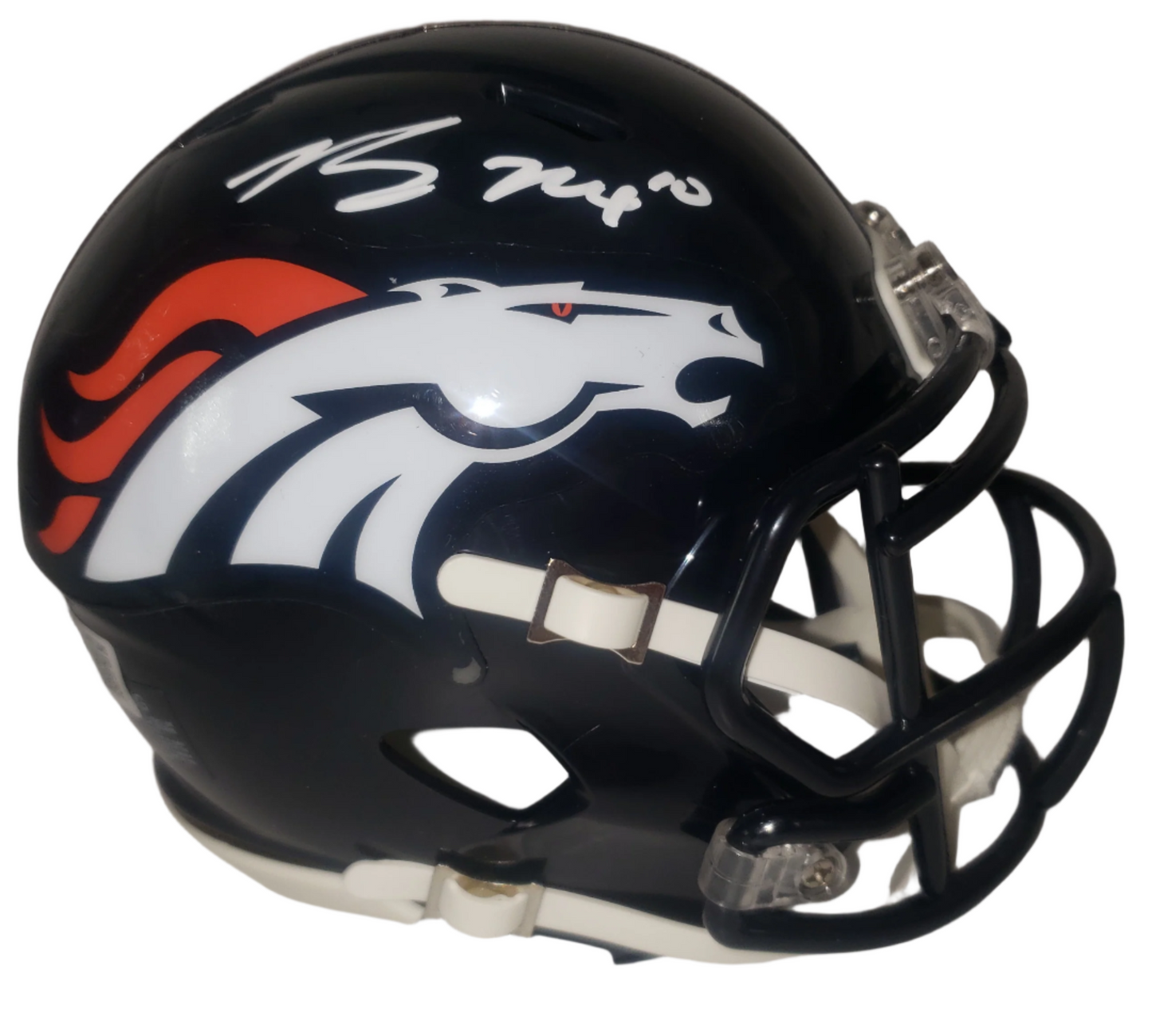 Bo Nix Signed Denver Broncos Speed Mini Helmet