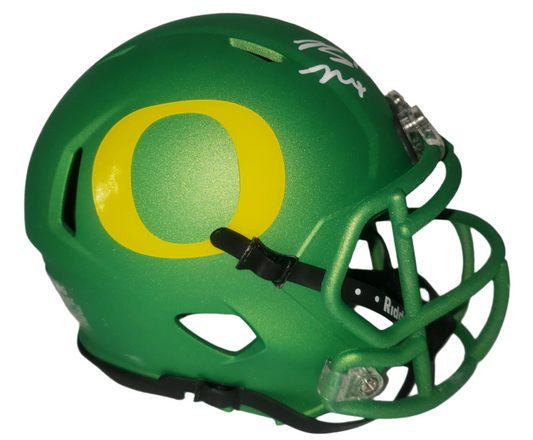 Bo Nix Signed Oregon Ducks Speed Mini Helmet