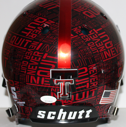 Patrick Mahomes Texas Tech Red Raiders Signed Authentic Schutt Full Size Helmet