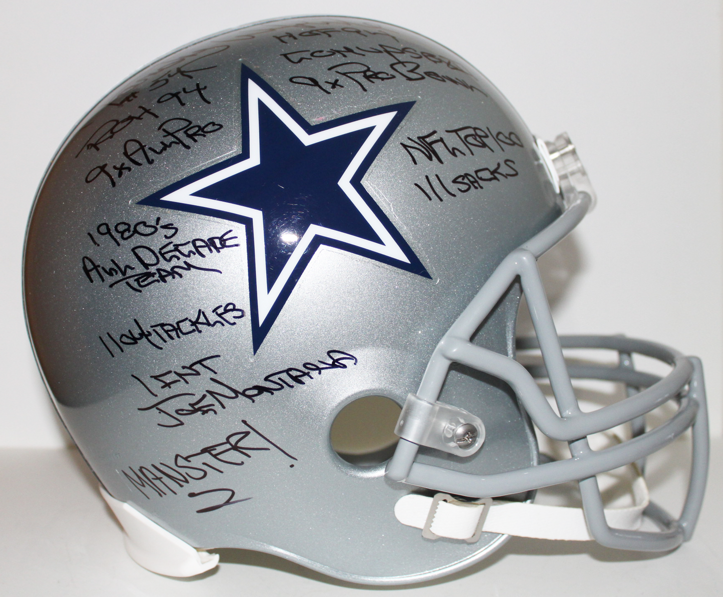 Randy White Dallas Cowboys Signed Full Size Riddell Replica with 11 Inscriptions - JSA