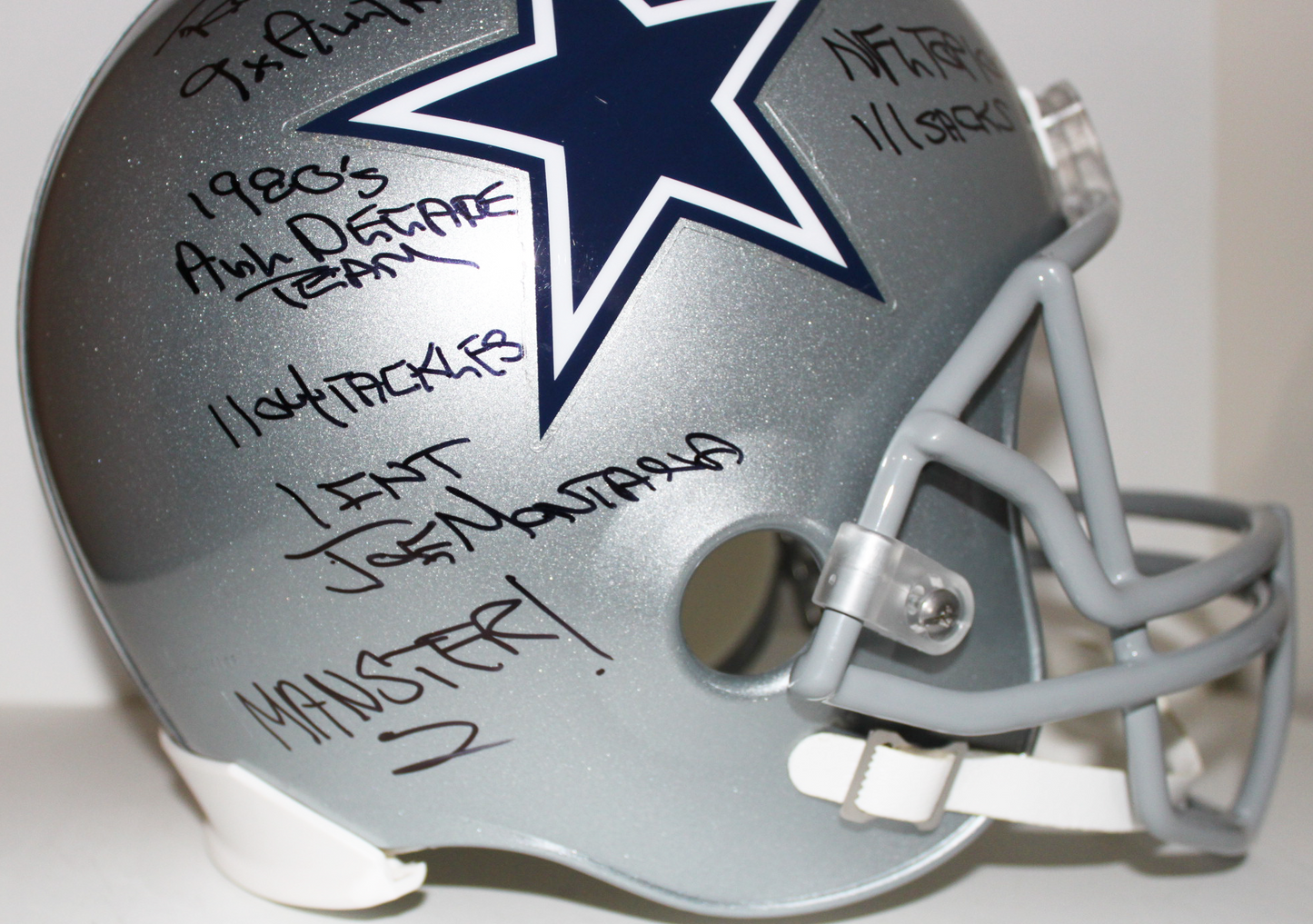 Randy White Dallas Cowboys Signed Full Size Riddell Replica with 11 Inscriptions - JSA