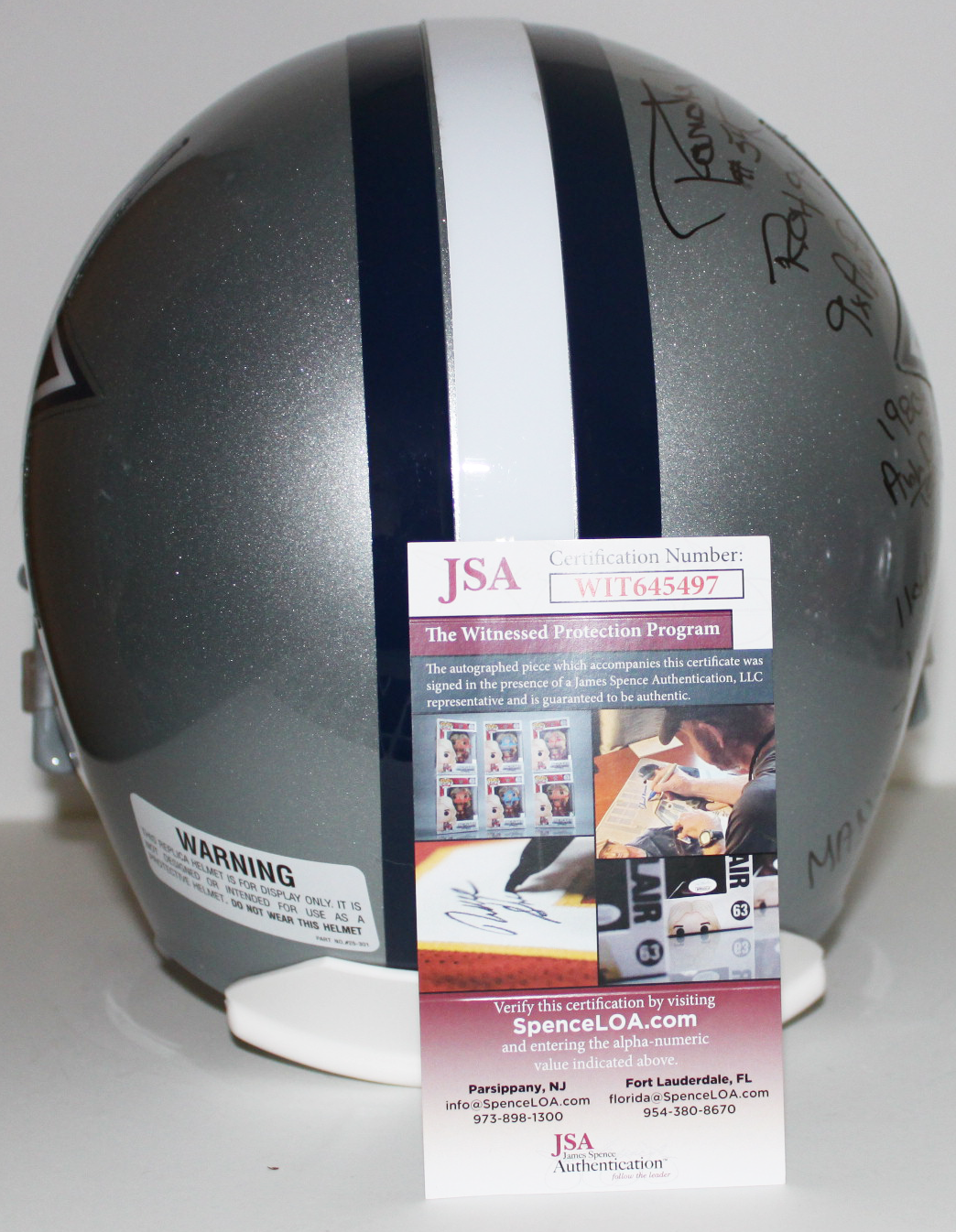 Randy White Dallas Cowboys Signed Full Size Riddell Replica with 11 Inscriptions - JSA
