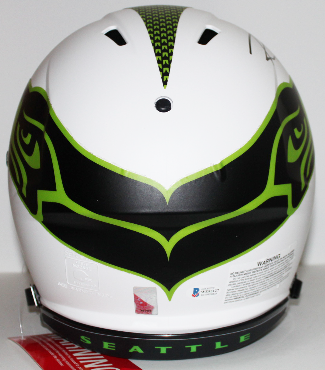 Russell Wilson Seattle Seahawks Signed Full Size Authentic Lunar Eclipse Helmet - Beckett
