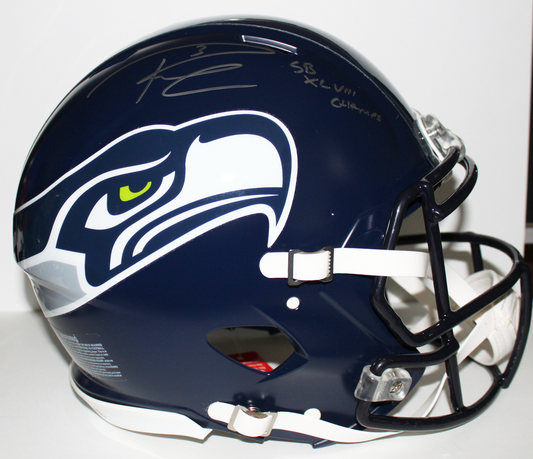 Russell Wilson Seattle Seahawks Signed Authentic Full Size Speed Helmet with Inscription