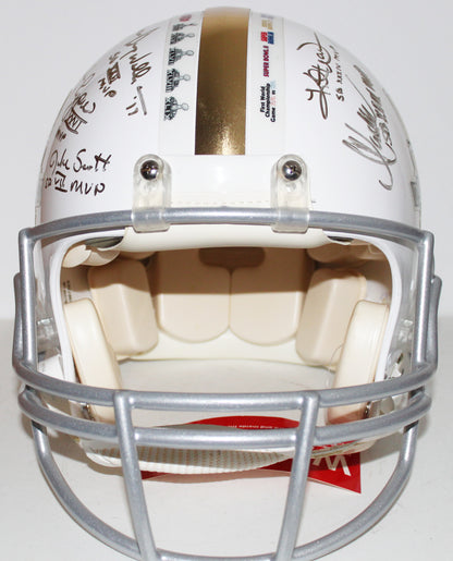 Multi-Signed LE "Super Bowl on The 50" Full-Size Authentic Proline Helmet with (15) Montana, Bradshaw, Riggins, Csonka, Swann and Dawson
