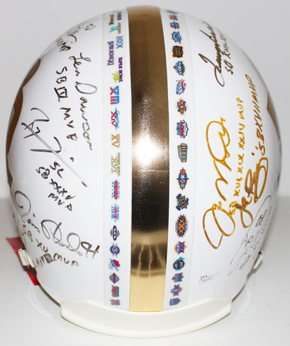 Multi-Signed LE "Super Bowl on The 50" Full-Size Authentic Proline Helmet with (15) Montana, Bradshaw, Riggins, Csonka, Swann and Dawson