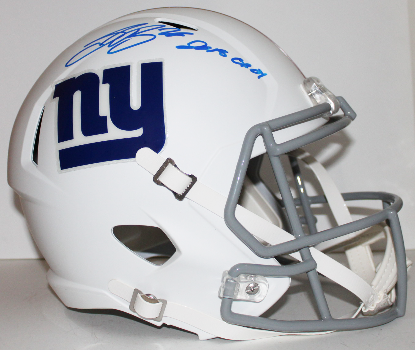 Saquon Barkley New York Giants Signed Full Size Replica Flat White Helmet with 2018 OROY Inscription