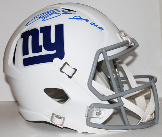Saquon Barkley New York Giants Signed Full Size Replica Flat White Helmet with 2018 OROY Inscription