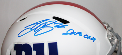 Saquon Barkley New York Giants Signed Full Size Replica Flat White Helmet with 2018 OROY Inscription