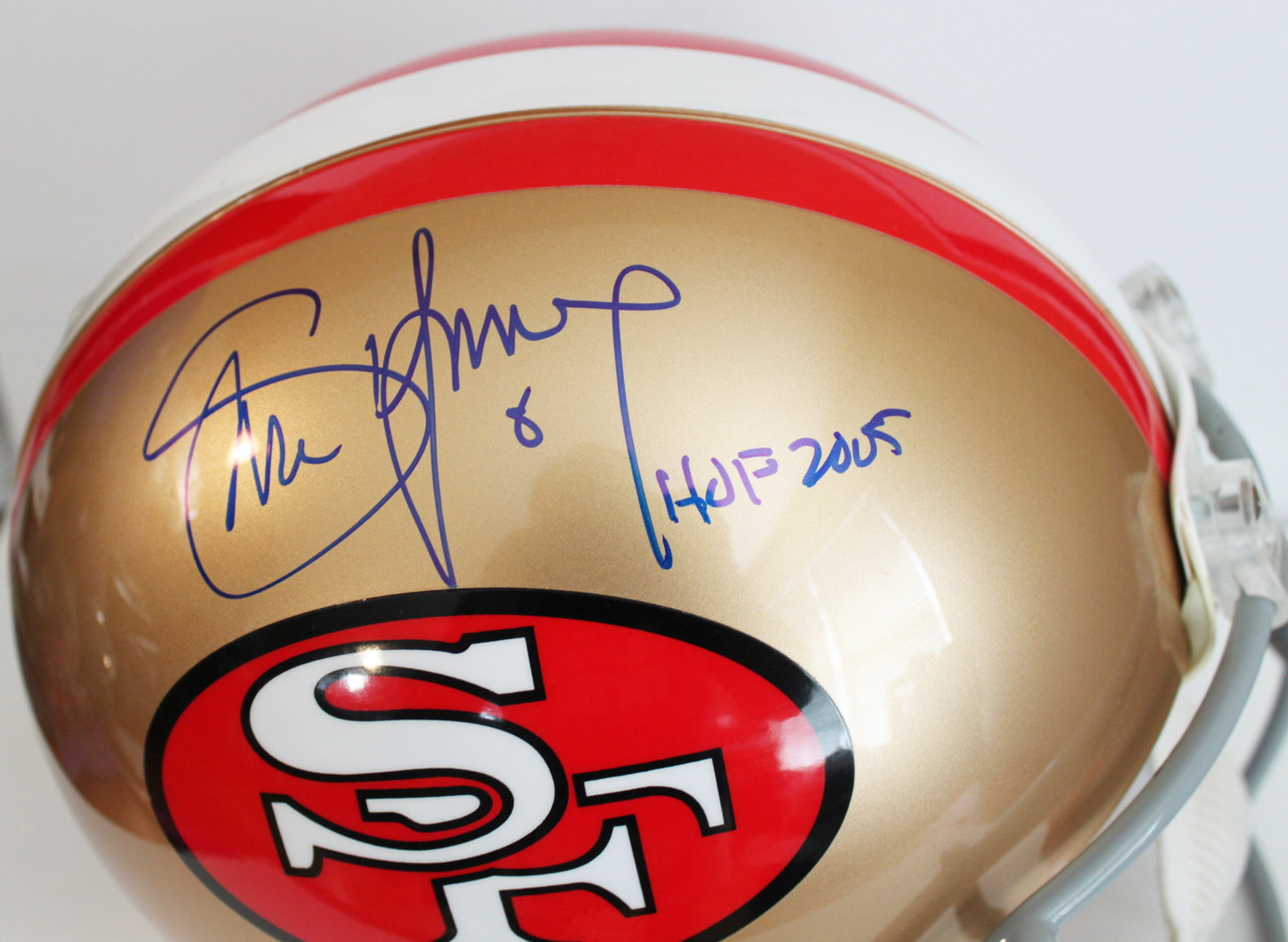 Steve Young San Francisco 49ers Signed Authentic Full Size Proline Helmet with HOF Inscription
