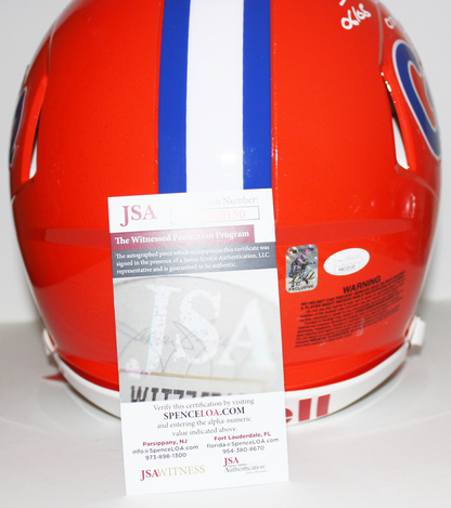 Tim Tebow Florida Gators Signed Riddell Full Size Authentic Helmet with Inscriptions - JSA