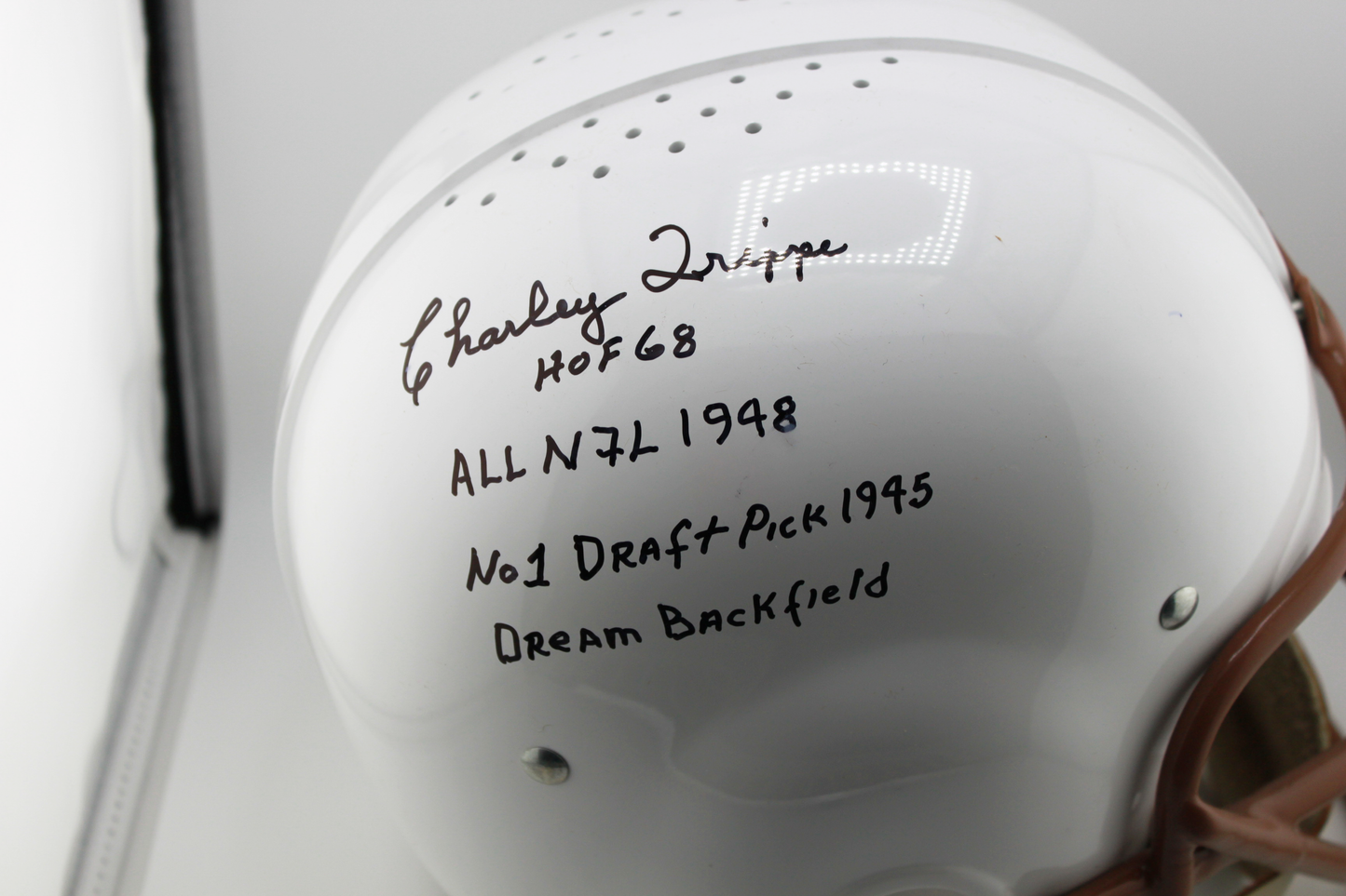 Charley Trippi Chicago Cardinals Signed RK Suspension Full-Sized Helmet with Inscription - JSA