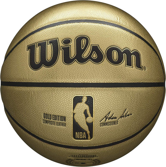 Wilson NBA Gold Edition Authentic Series Indoor / Outdoor Basketball - Deflated