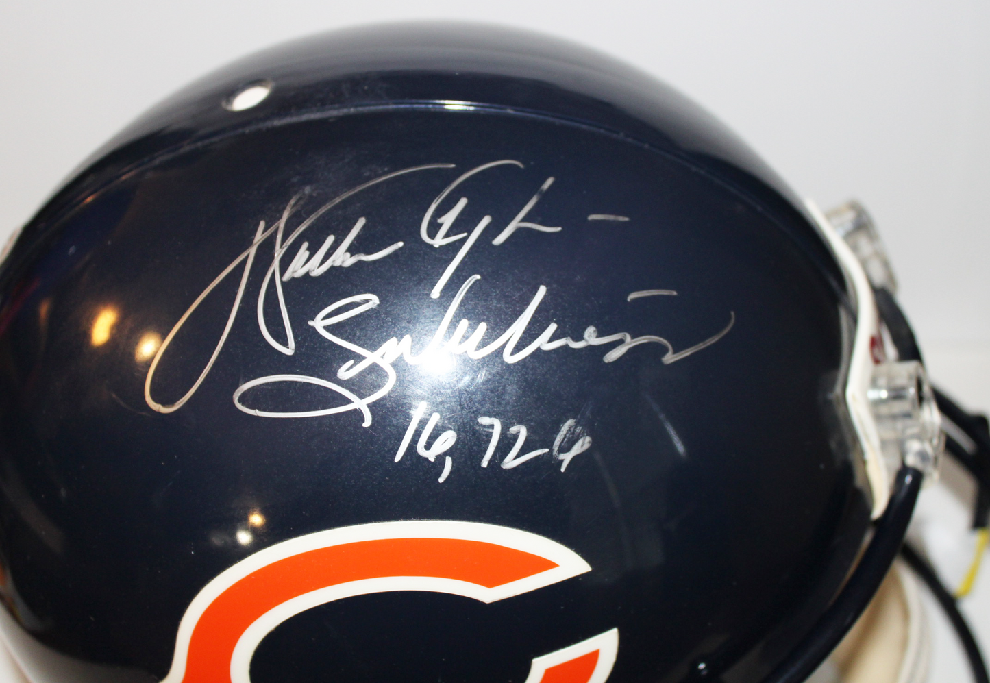 Walter Payton Chicago Bears Signed Authentic Full Size Helmet with Inscription