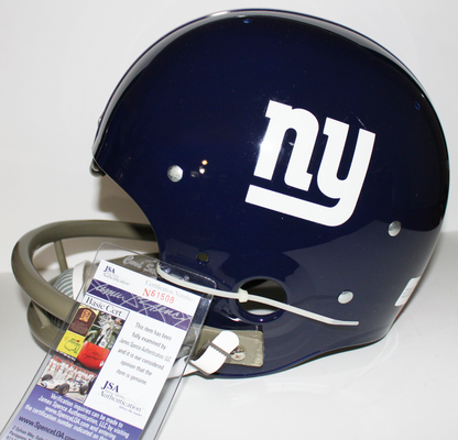 YA Tittle New York Giants Signed "RK" 2-Bar Helmet with Inscription