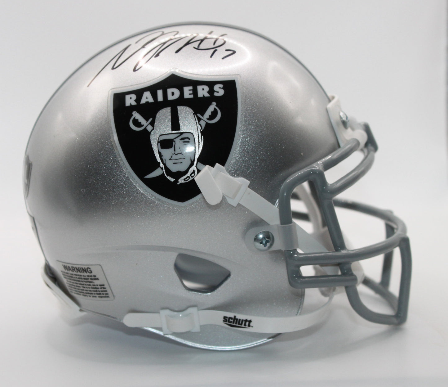 Davante Adams Las Vegas Raiders Custom Signed Mini Helmet