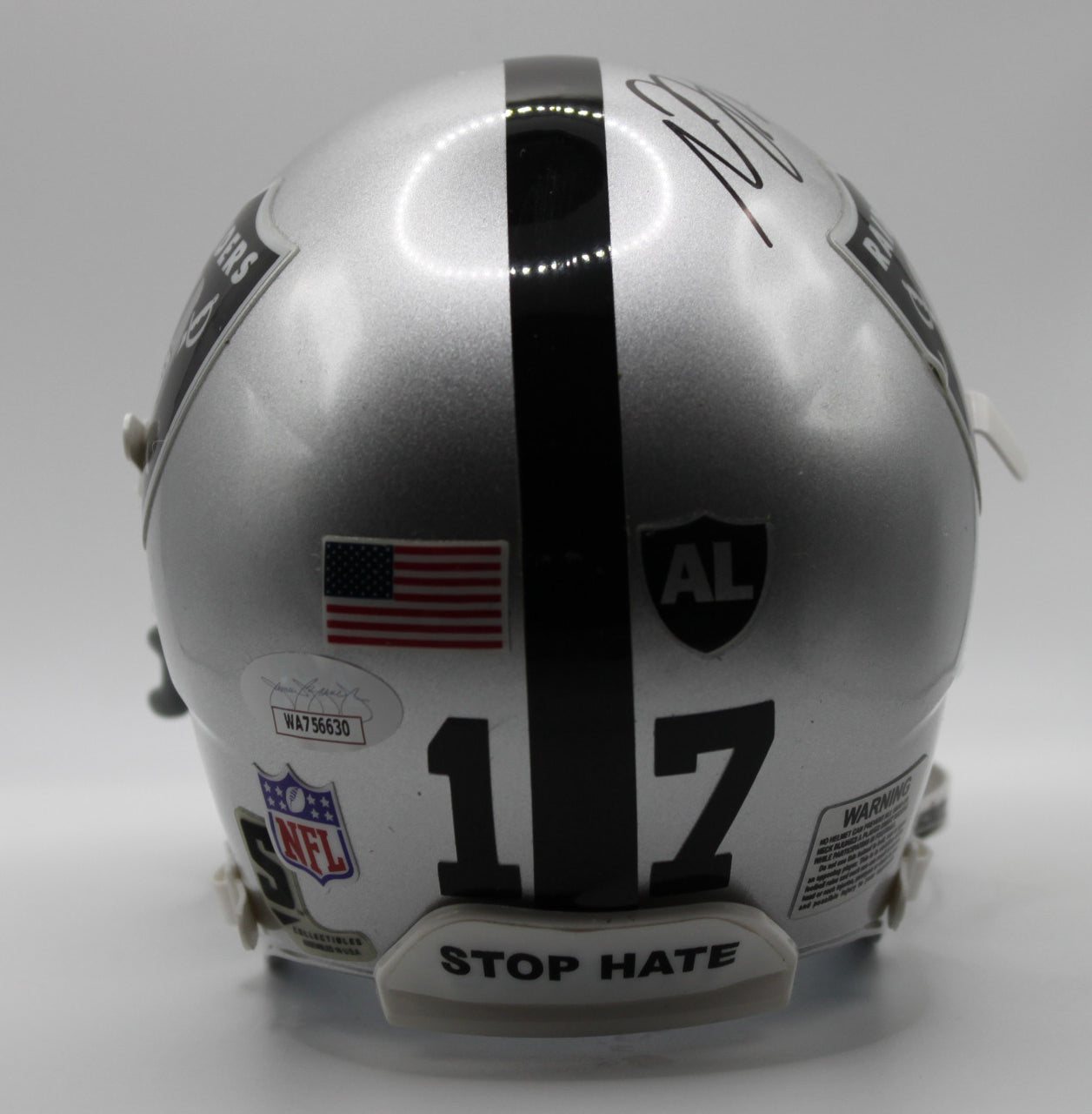 Davante Adams Las Vegas Raiders Custom Signed Mini Helmet