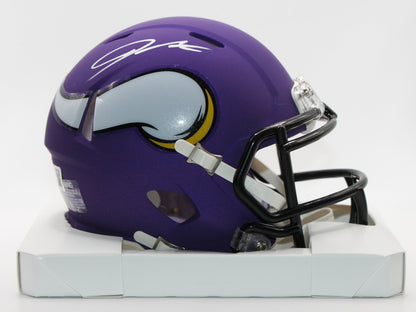Jordan Addison Minnesota Vikings Signed Mini Helmet
