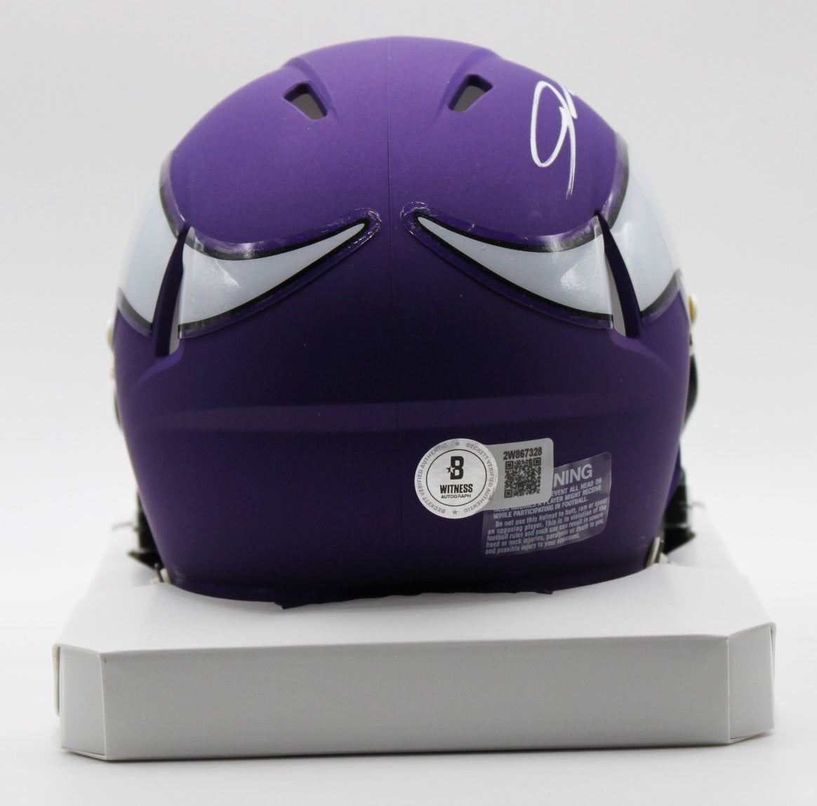Jordan Addison Minnesota Vikings Signed Mini Helmet