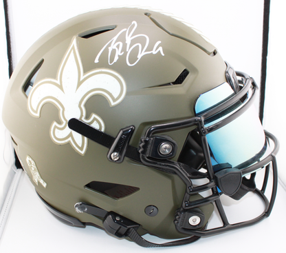Drew Brees New Orleans Signed Authentic Full Size  Saints Salute to Service 1.0 Speed Flex - Beckett