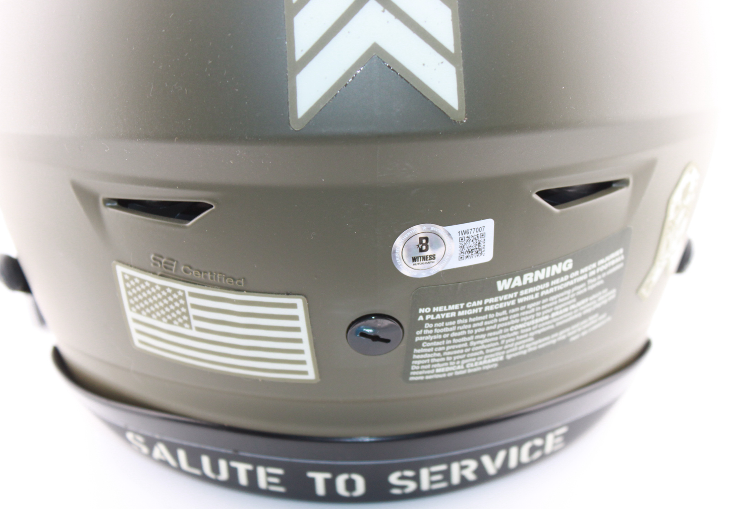 Drew Brees New Orleans Signed Authentic Full Size  Saints Salute to Service 1.0 Speed Flex - Beckett