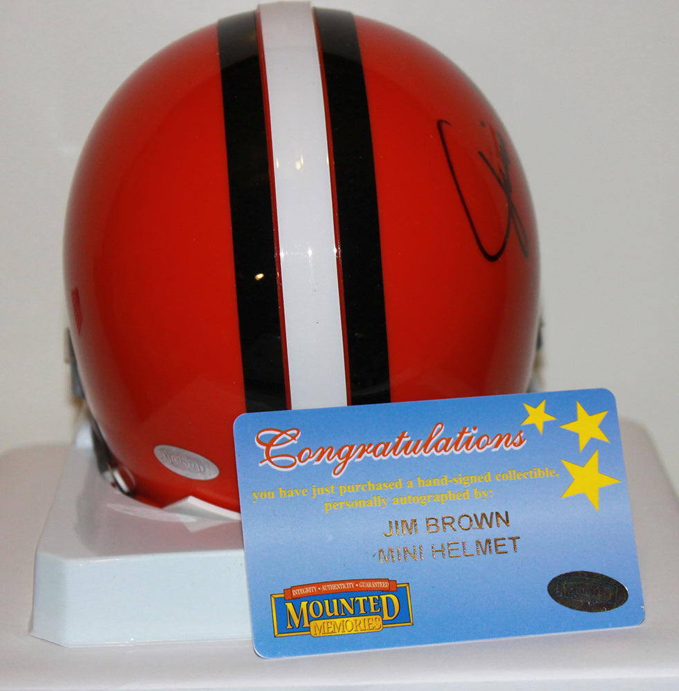 Jim Brown* Signed Browns VSR4 Mini Helmet