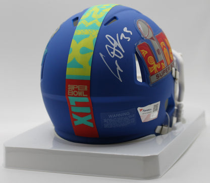 Cooper DeJean Philadelphia Eagles Superbowl LIX Signed Mini Helmet